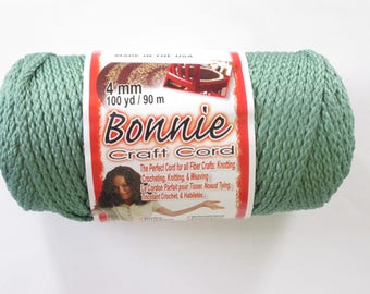 Bonnie Macrame Craft Cord 4mm 100 Yards Cactus Green