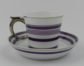 Demitasse Cup & Saucer Set NESPRESSO Collection Bernardaud Limoges France
