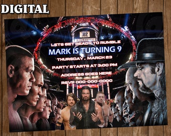 Wwe Party Invitations Printables Free 7