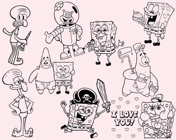 Download Spongebob Cutting Files and Clipart Svg Png Eps Dxf Jpg