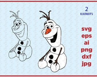 Olaf Frozen– Olaf svg - Frozen vector - Olaf vector - Frozen svg - Olaf Snowman - Layer cutting file - Disney svg files - Svg eps dxf - PNG