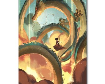 Dragon Ball Z dragon ball Silk Fabric Poster Goku