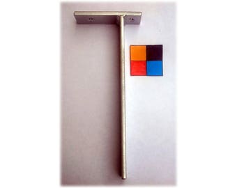 PAIR (2 pc) Custom welded Heavy Duty "T"shelf bracket, 50# each!