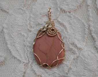 Rhodonite Whimsical Swirl Pendant