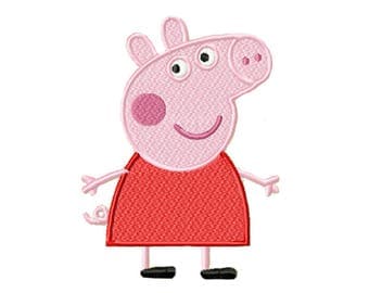 Peppa pig embroidery design, machine embroidery designs, instant download, 7 sizes, embroidery designs