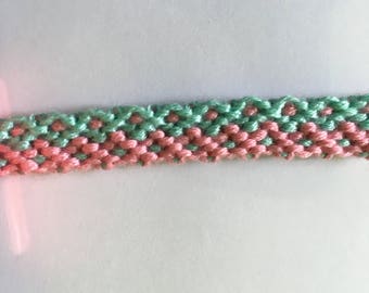 Bracelet pale pink and pale blue