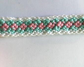 Pale pink and pale blue Friendship Bracelet