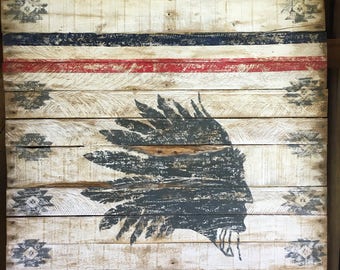 Indian # chief #distressed #rustic