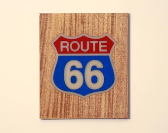 Route 66 phosphorescent (bleu) Glow in the Dark