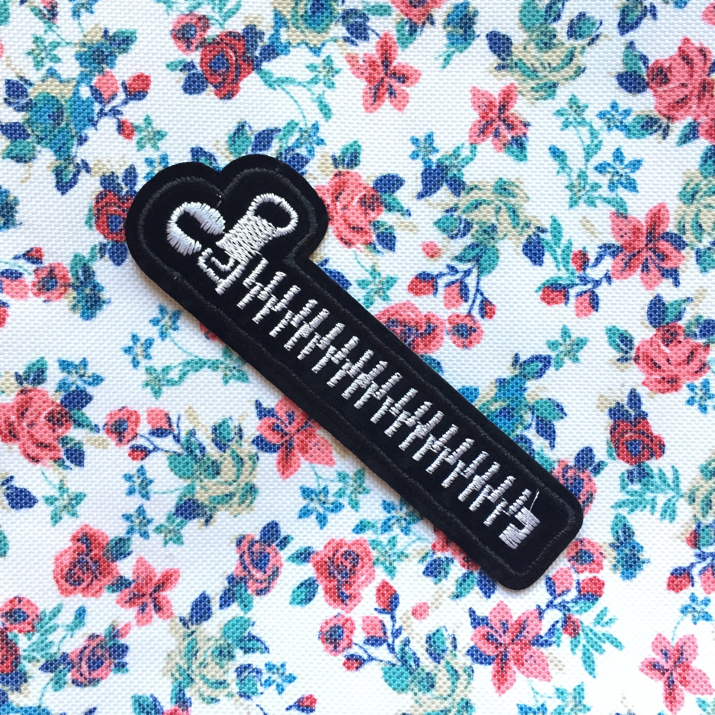 Zipper Patch Iron on Patch, Sew On Patch, Embroidered Patch from SoulmateCo on Etsy Studio