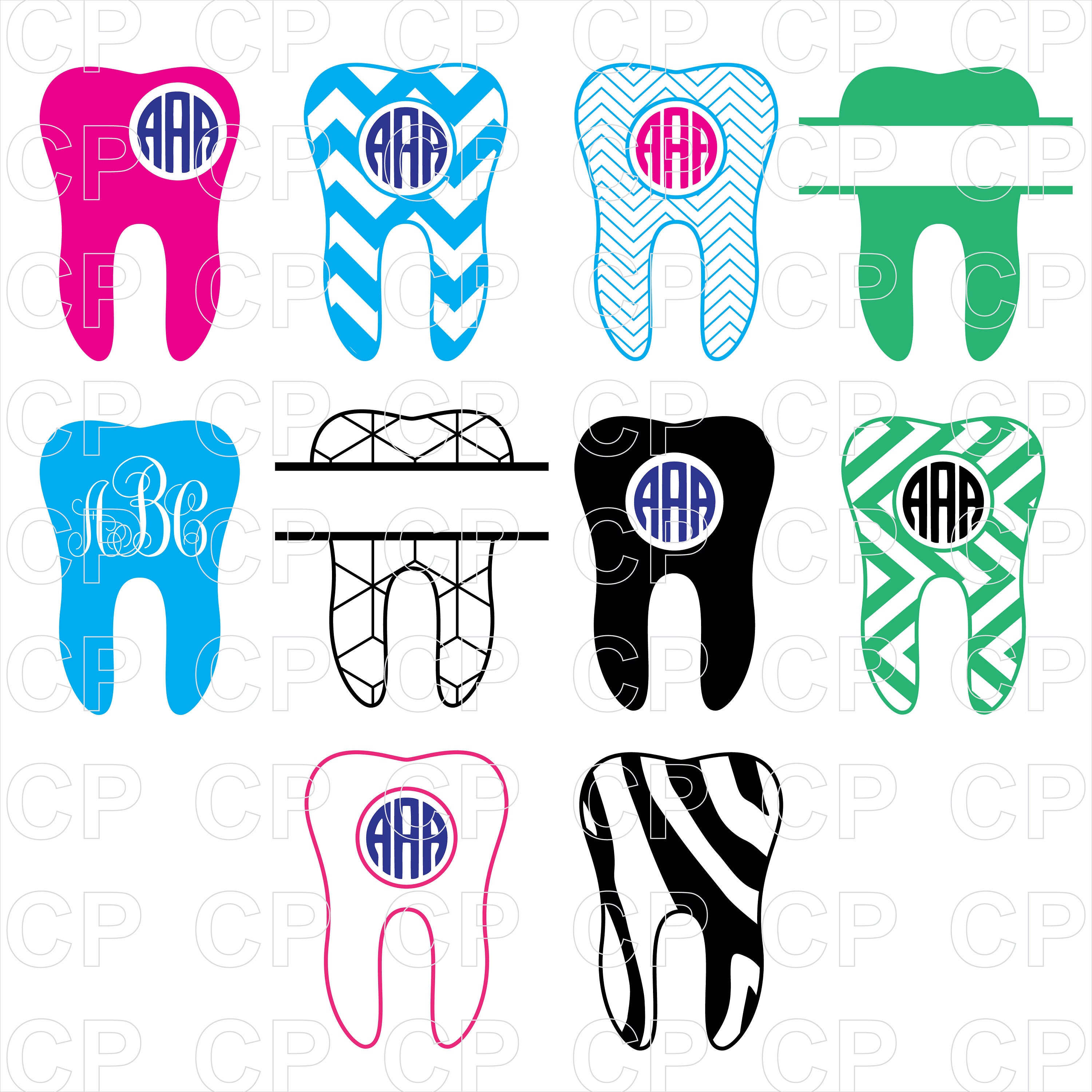 Download Dentist Tooth SVG Cut Files Tooth Clipart Tooth Monogram