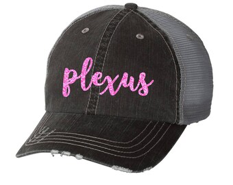 Plexus Distressed Ladies Baseball Hat | Mesh | Trucker | Swag | Pink Drink | Ambassador Gift