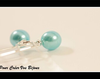 Set of 5 hair pins and 8mm turquoise bead