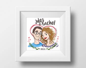 Custom couple portrait