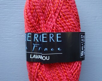 10 balls of red wool Bergère de france LAVANDOU