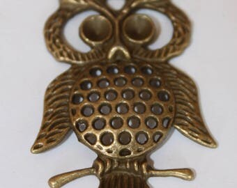 OWL brass pendant, 43 * 34 mm
