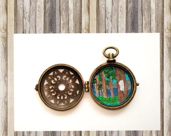Victorian Blaze- Painted Locket