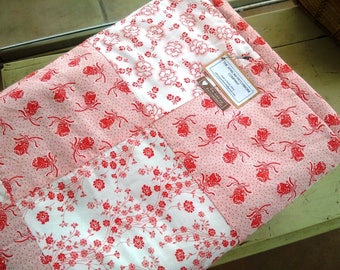 Floral patchwork quilt