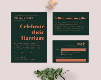 Wedding Invite Design | Digital Download Wedding Invitation | Wedding invitations | Wedding Invites | SAMARA SUITE