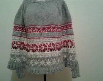 jacquard winter women sweater/poncho Nordic style