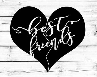 Best friend heart | Etsy