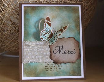"Butterfly" thank you single card