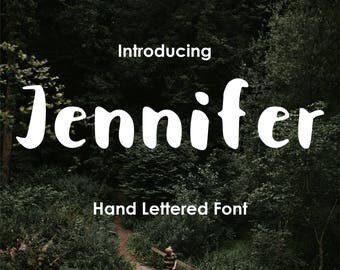 Jennifer Font - Calligraphy Font / Digital Download / Handwritten Font / Script / Modern Calligraphy Font / Wedding Font / Craft Font