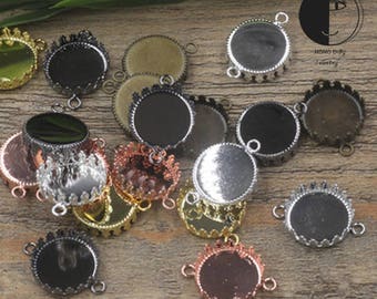 UNICRAFTALE 20 Pcs 4 Styles Empty 304 Stainless Steel Pendant