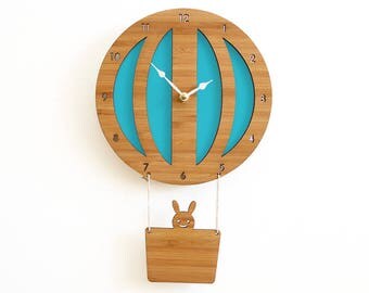 Whimsical Wooden Fawn Wall Clock Perfect for Nursery Kids Room