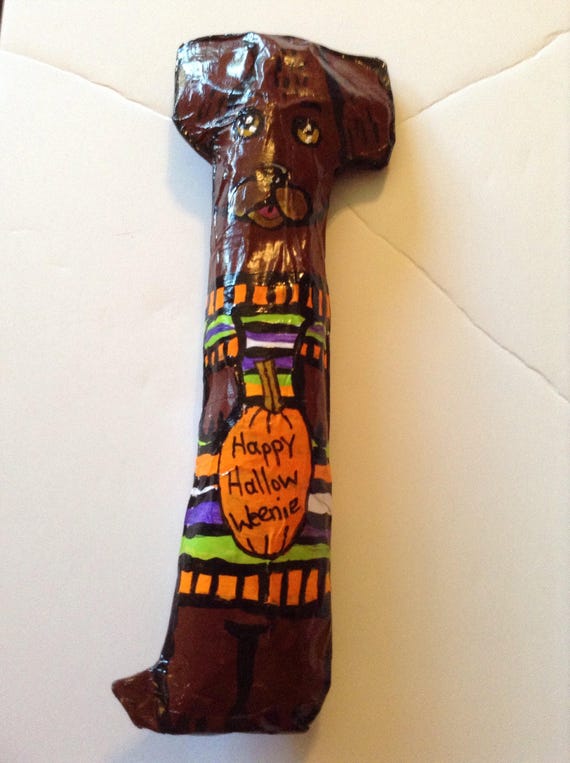 Paper Mache Art Figures Halloween Dog Hallow Weenie
