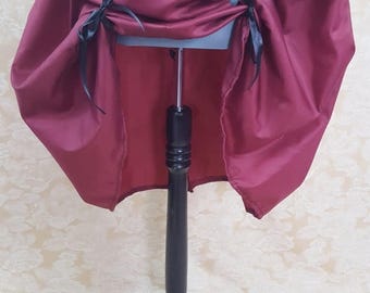 SALE Burgundy Wine Red Knee Length Bustle Skirt-One Size Fits All