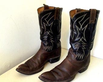 Vintage Justin brand Cowboy Boots size 10 B or Cowgirl size 11 to 11.5