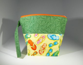 Mini zip - Lined Project Bag - 100% Cotton