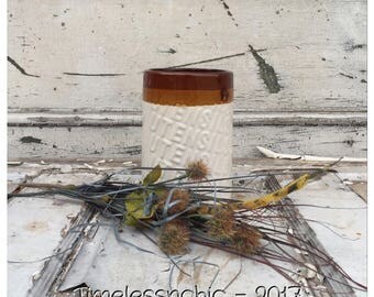 Utensil Holder - Utensil Caddy - Vintage Crock - Antique Crock - Utensil Crock - Kitchen Utensil Holder - Vintage Utensil Holder - Crock