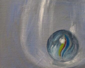 Glass in Glass - original daily painting by Kellie Marian Hill
