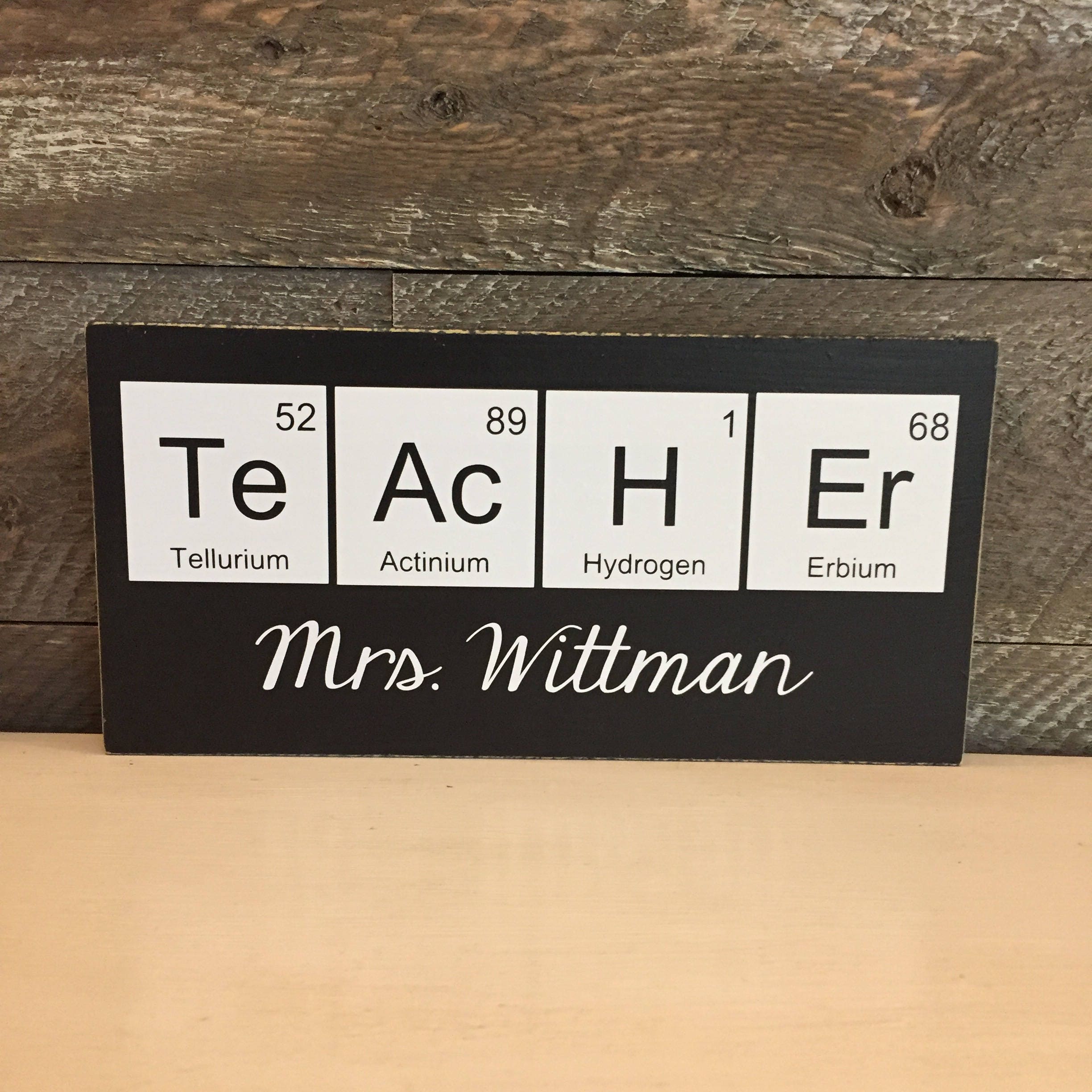 Teacher Sign Science Teacher Gift Christmas Gift For