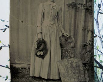 Tintype ~ Girl w/ Bonnet