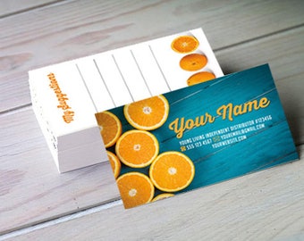 Essential OIl Distributor Orange Business Card