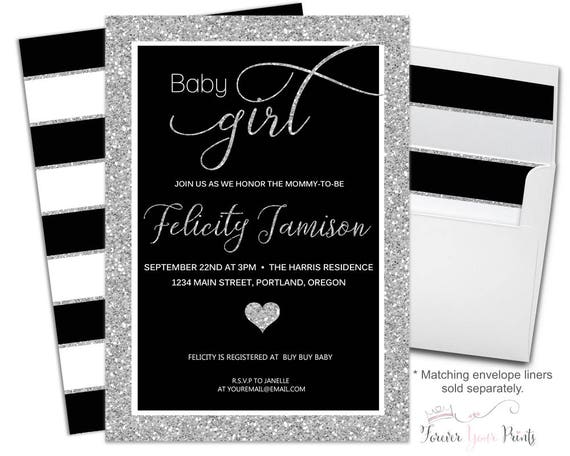 Girls Baby Shower Invitation - Baby Girl Shower Invitation - It's A Girl Invitation - Baby Girl Invite - Girls Baby Sprinkle - Baby Invite Il_570xn