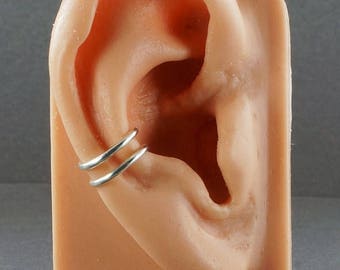 SALE - Ear Cuff - Sterling Silver Double Band
