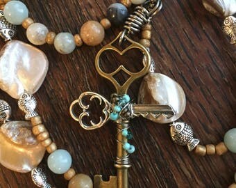 Catholic Rosary, Fisher of Men, Virgin Mary Icon, Archangel Raphael, Skeleton Key Cross