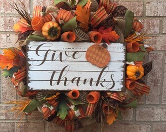 Fall Burlap Wreath Pumpkin Fall Deco Mesh Wreath Front Door Decor Welcome Wreath