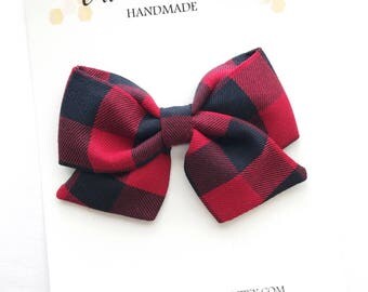 Buckle-Down Buffalo Plaid Lanyard - 1 Inch Wide Stretch Nylon With Steel Clip