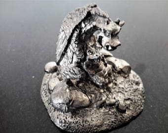 Little Boy Gift M.A. Ricker Pewter Figurine Boy with