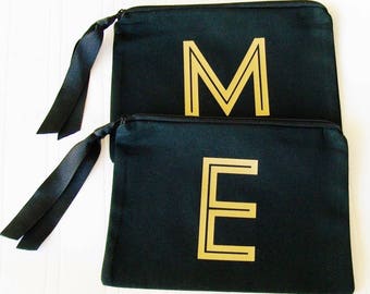 Monogram Makeup Bag, cosmetic bag, make up bag, customized makeup bags, custom tote bag, perdonalized gift for bridesmaid