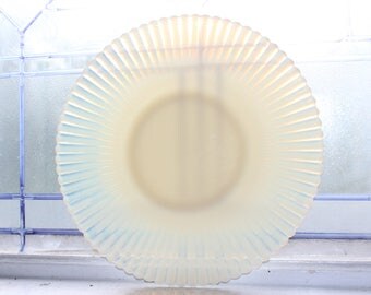 Petalware Cake Plate Platter Salver MacBeth Evans Monax Vintage 1930s Glass