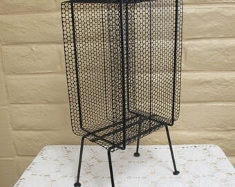 Vintage Metal Telephone Stand - Atomic Phone Stand - MCM Telephone Stand