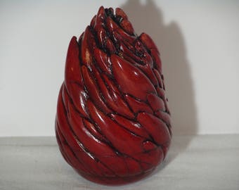 Red Fire Palmer in Sheer Dyed Resin. Handcrafted Deck Box by Leifkicker. Handcrafted by Leifkicker. Great for EDH; holds 100 Sleeved Cards.