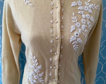 Vintage beaded cardigan sweater size Small/Medium