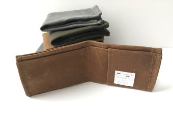 Slim Men's Wallet - Waxed Canvas Wallet - Men's Vegan Wallet - Minimalist Wallet - Gifts for Him